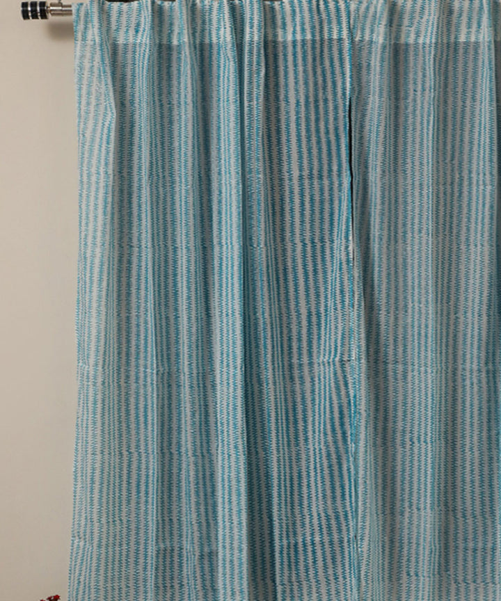 White red olive hand printed sanganeri cotton window curtain