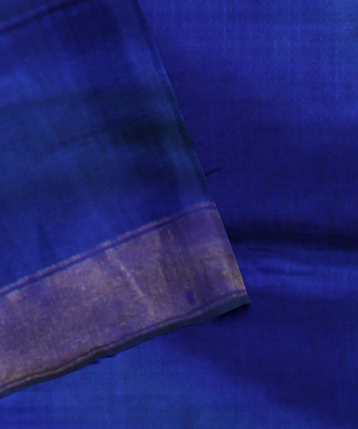 Navy blue multicolor silk handwoven patola saree