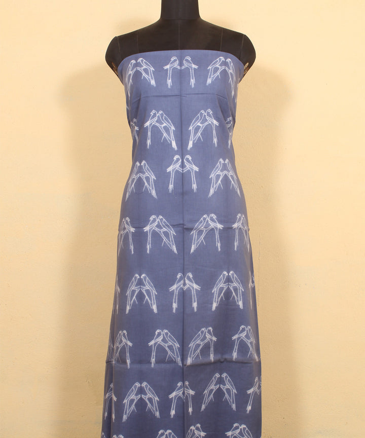 Grey shibori handwoven cotton kurta material