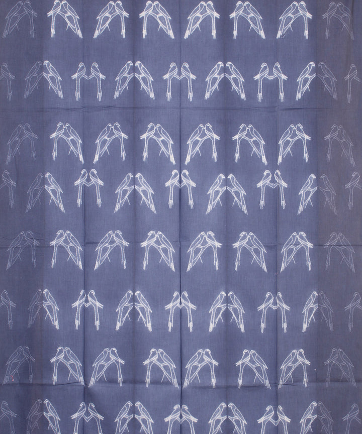 Grey shibori handwoven cotton kurta material