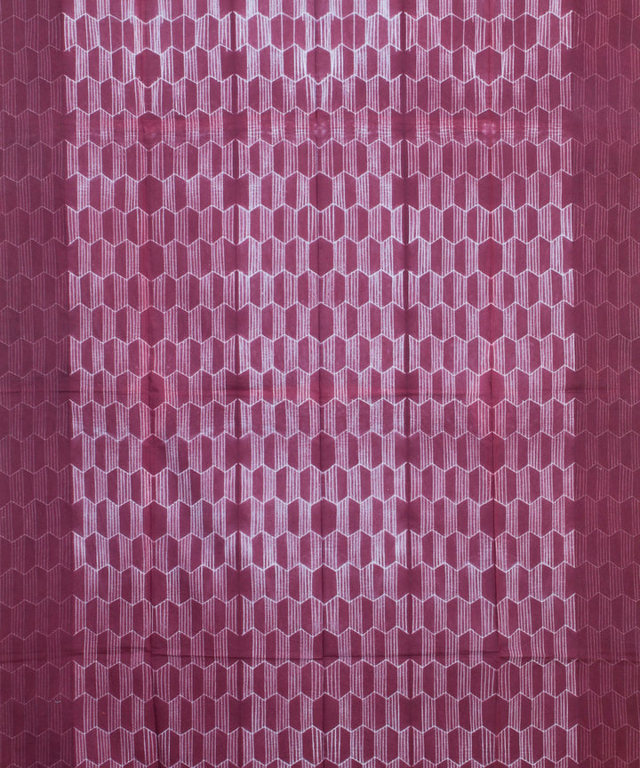 Magenta cotton handwoven shibori kurta material