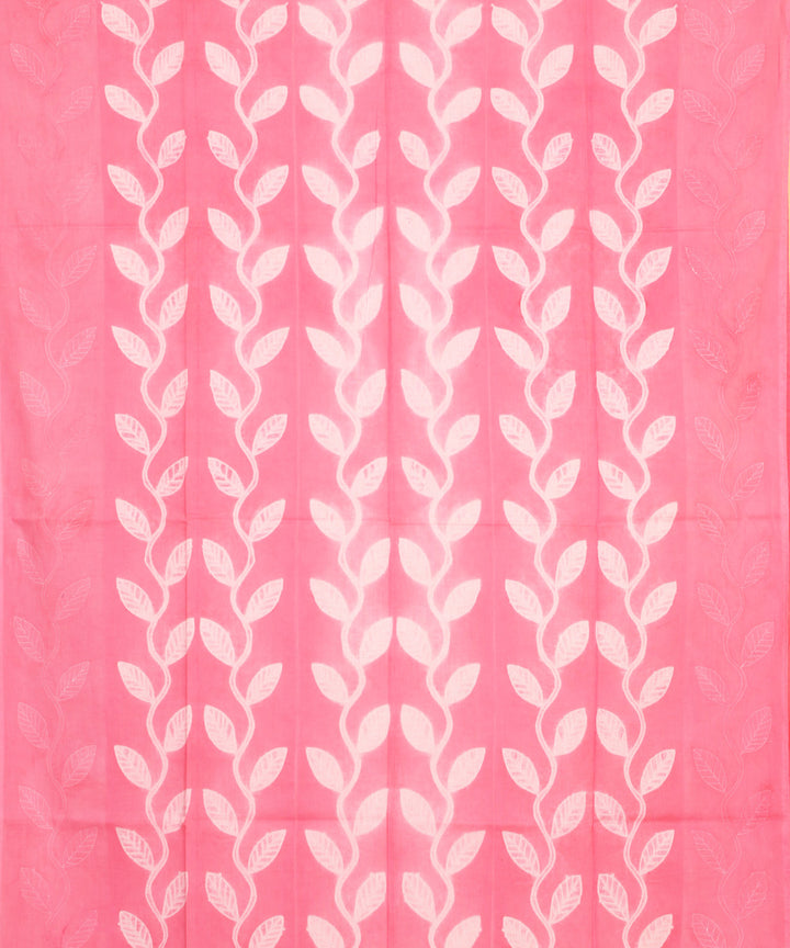 Pink handwoven cotton shibori kurta material