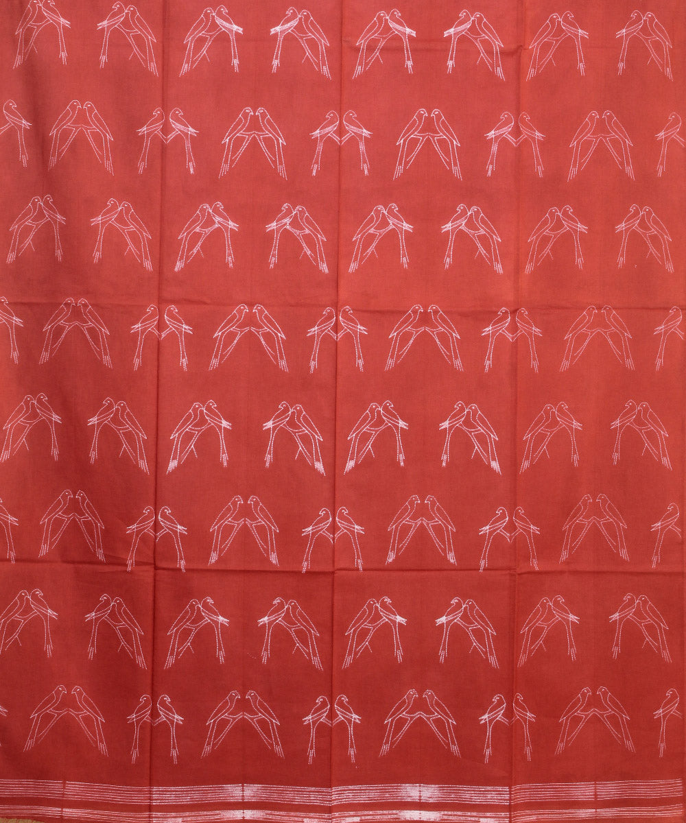 Brown handwoven cotton shibori kurta material