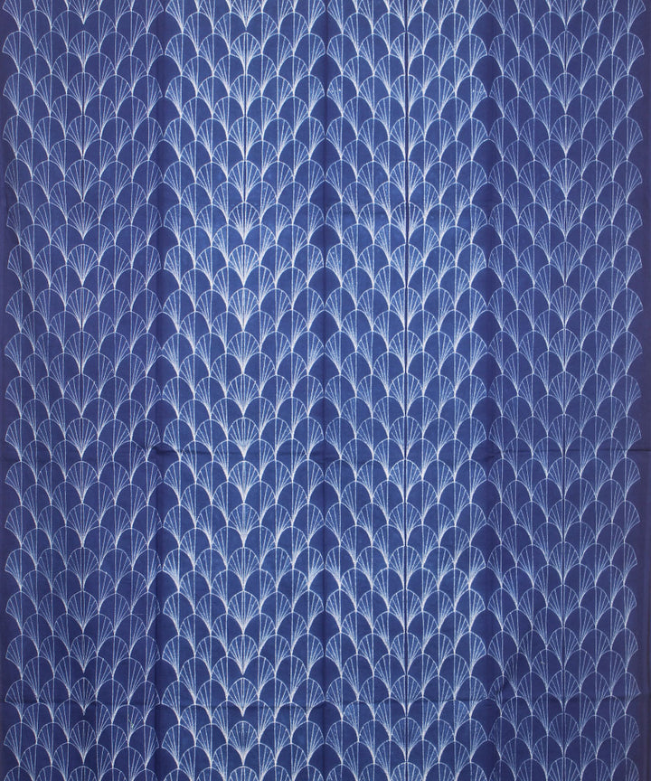 Navy blue handwoven cotton shibori kurta material