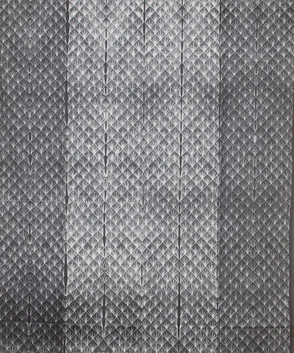 Grey handwoven cotton shibori kurta material