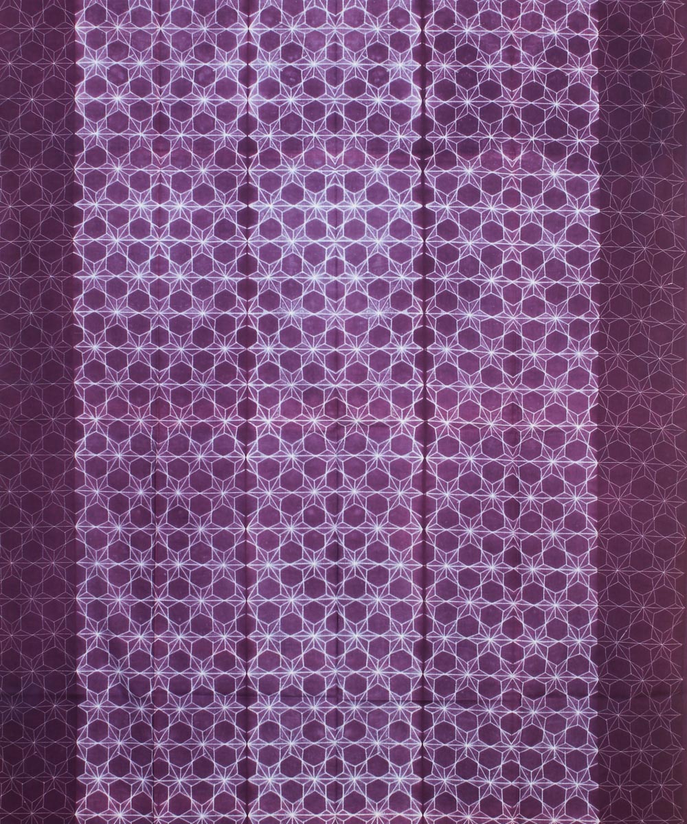 Purple handwoven cotton shibori kurta material