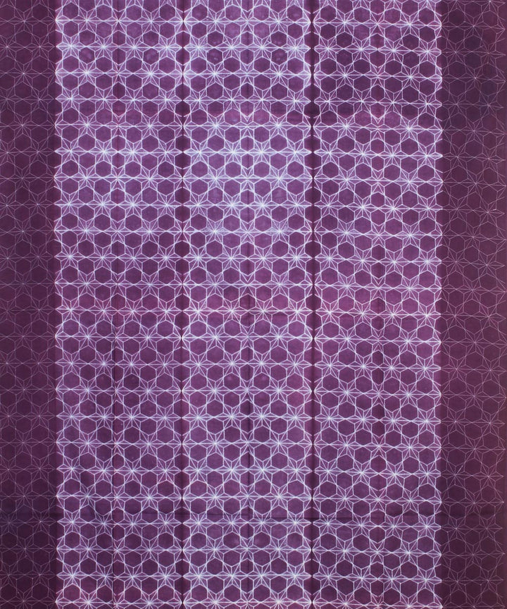 Purple handwoven cotton shibori kurta material