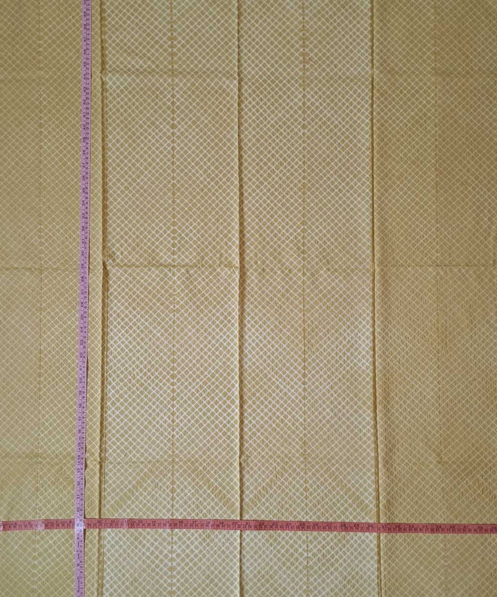 3m Yellow white handwoven cotton shibori kurta material