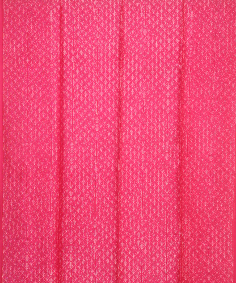 Pink handwoven shibori cotton silk kurta material