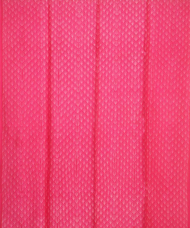 Pink handwoven shibori cotton silk kurta material