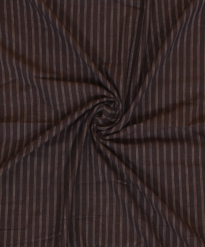 Blue handwoven cotton stripes fabric