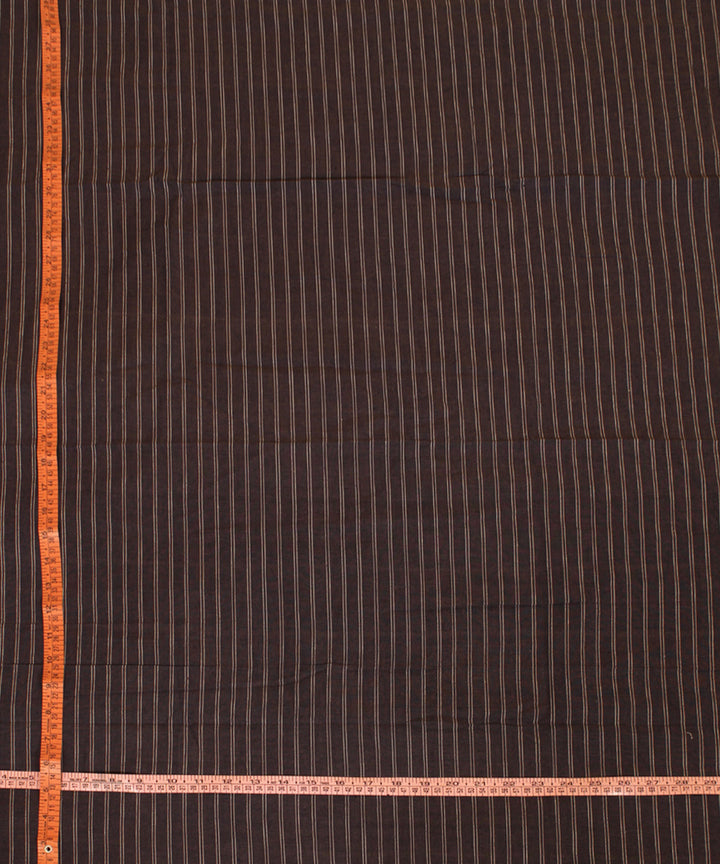 Blue handwoven cotton stripes fabric