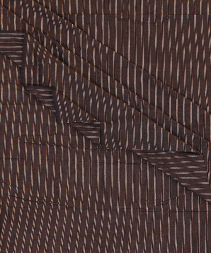 Blue handwoven cotton stripes fabric