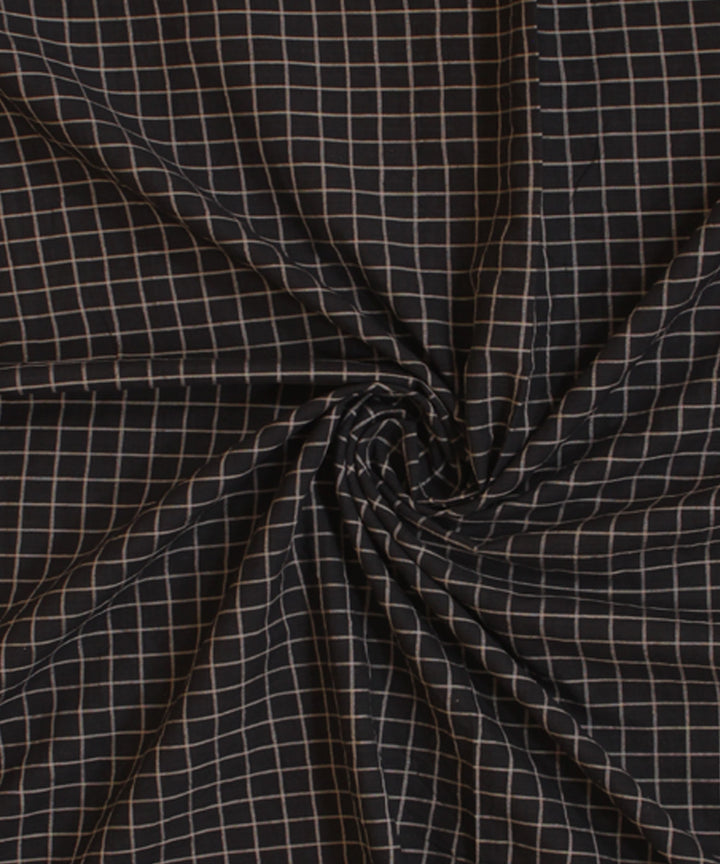 0.7m Blue white cotton checks handwoven fabric