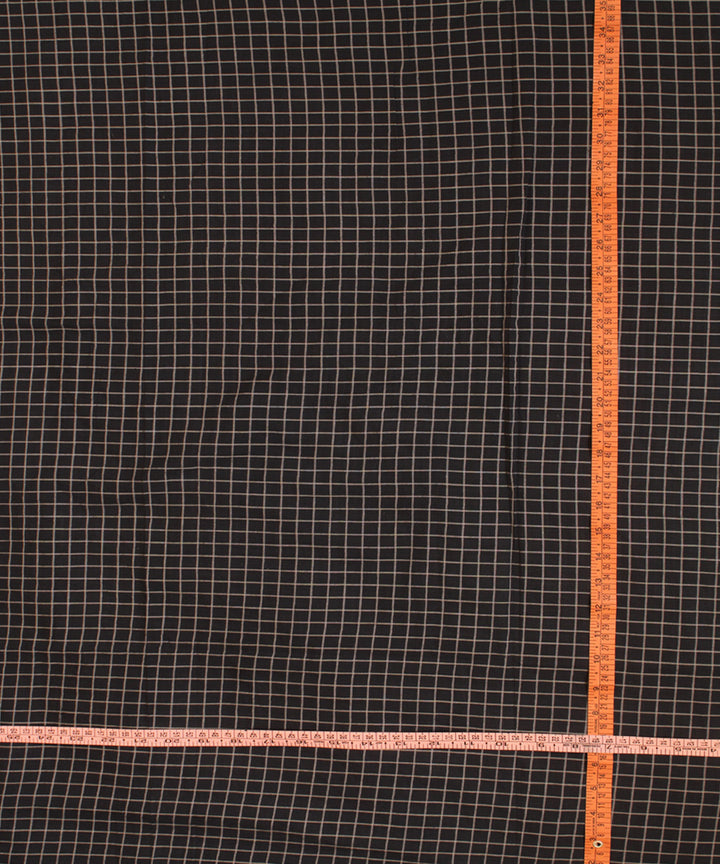 0.7m Blue white cotton checks handwoven fabric