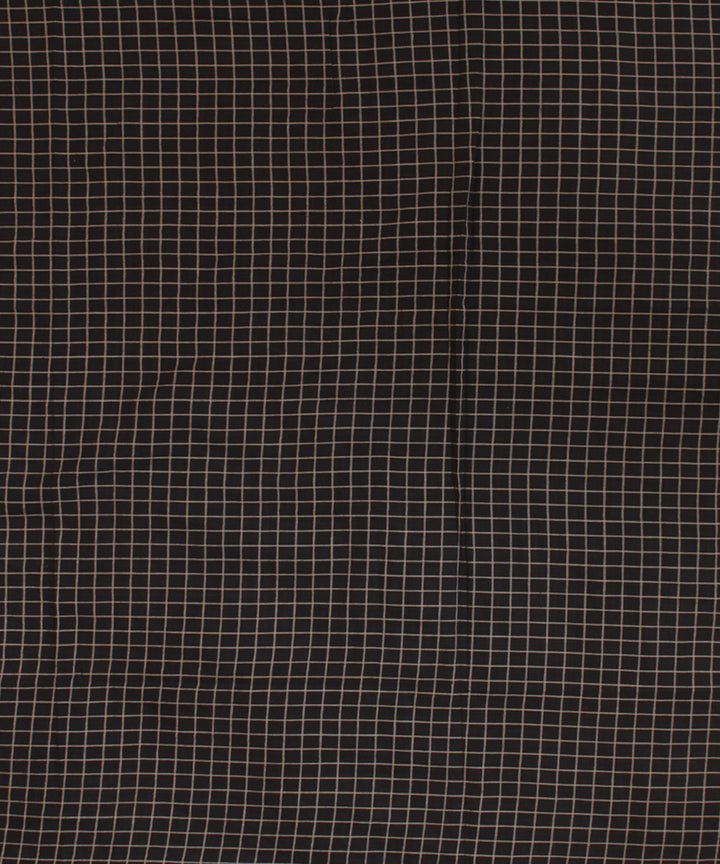 0.7m Blue white cotton checks handwoven fabric