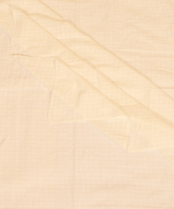 White handloom checks cotton fabric