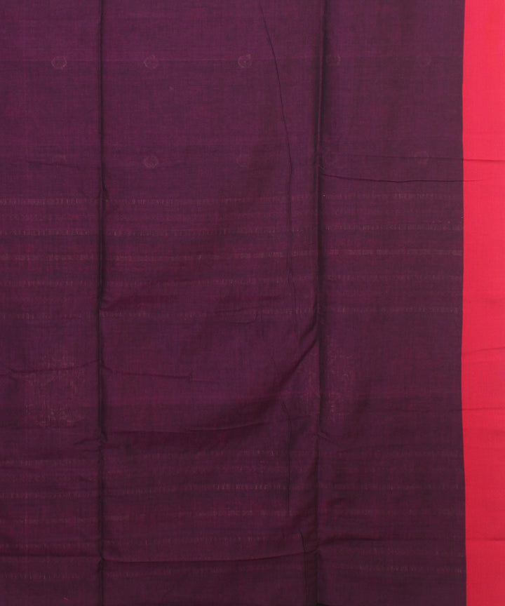 Purple pink bengal cotton handloom saree