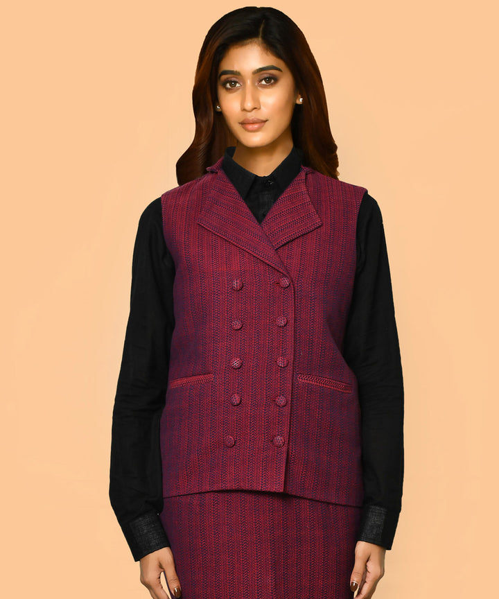 Maroon Handloom cotton co ord set