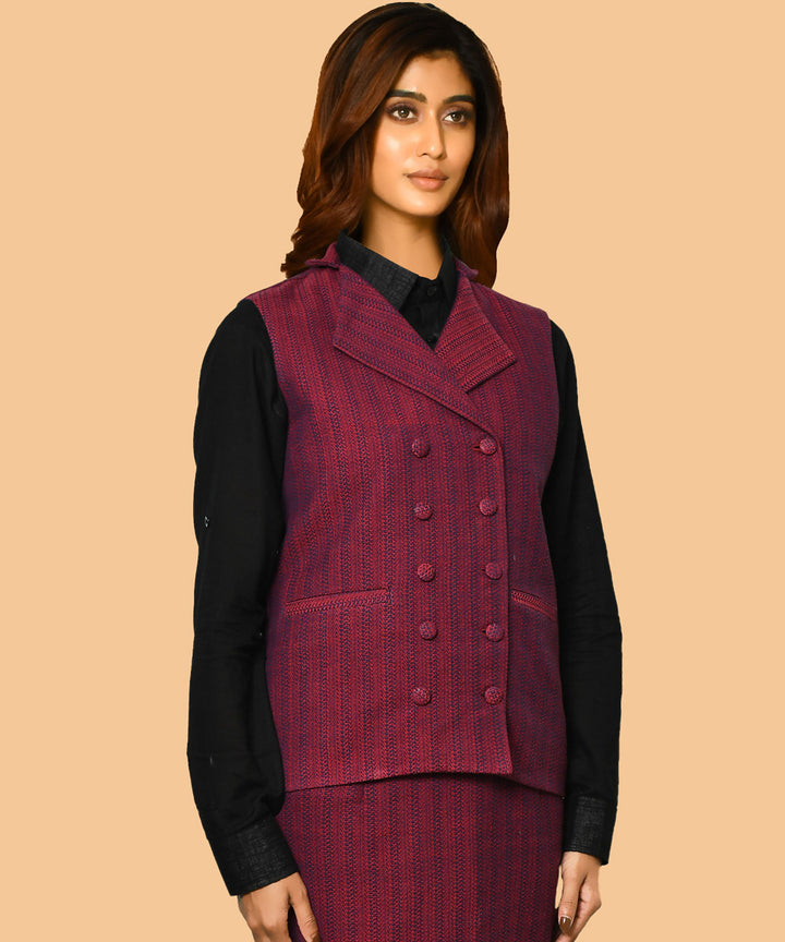 Maroon Handloom cotton co ord set