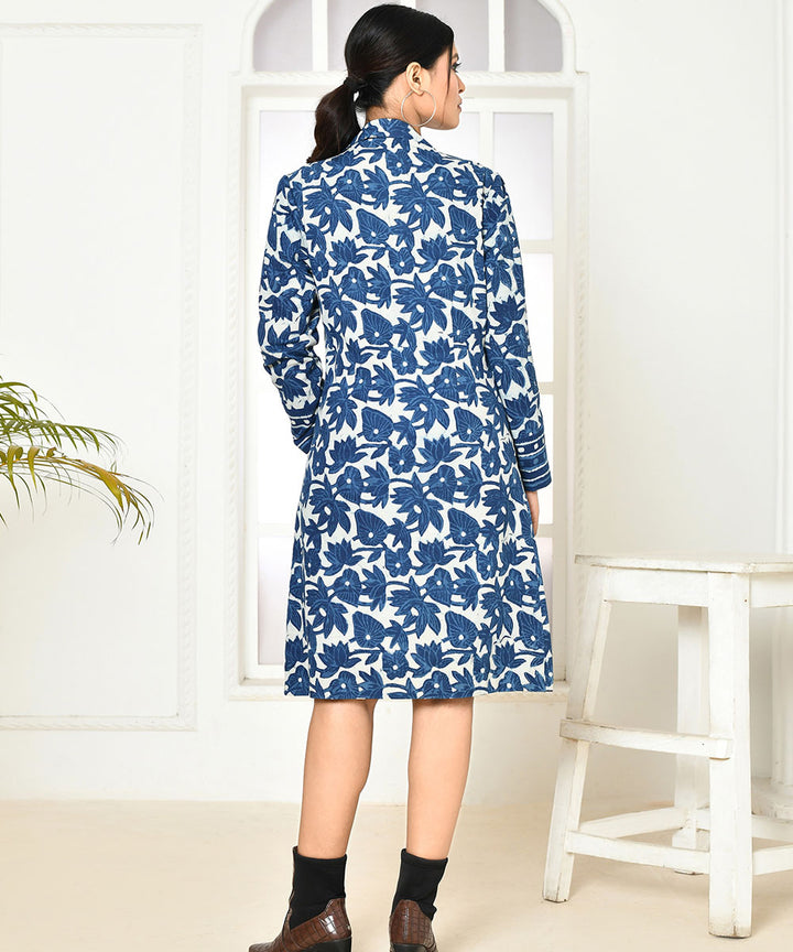 Indigo handcrafted trench coat