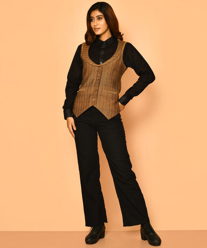 Multicolor handcrafted printed cotton jacket