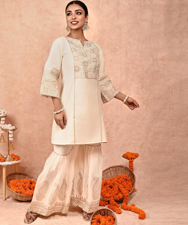 Padma chanderi silk kurta-set of 2