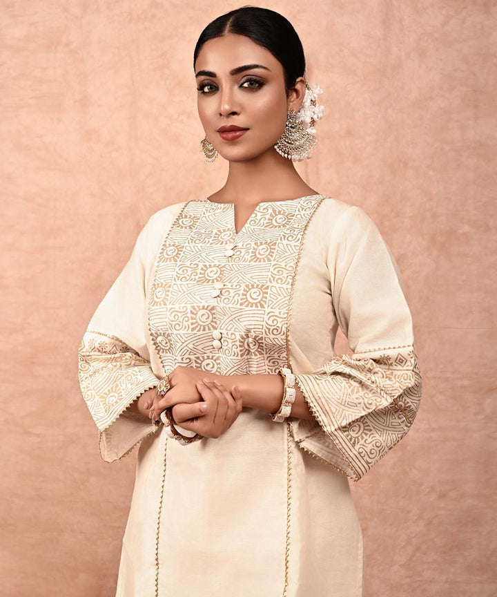 Padma chanderi silk kurta-set of 2