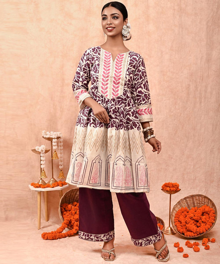 Nur chanderi c silk kurta set- 2 piece