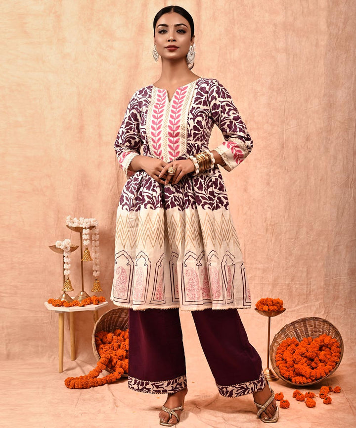 Nur chanderi c silk kurta set- 2 piece