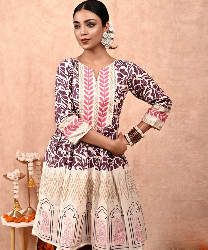 Nur chanderi c silk kurta set- 2 piece