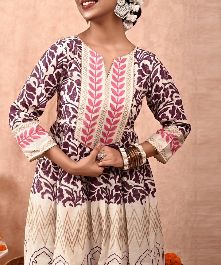 Nur chanderi c silk kurta set- 2 piece