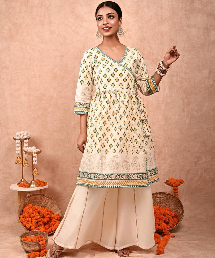 Tara chanderi silk kurta gharara set of 2