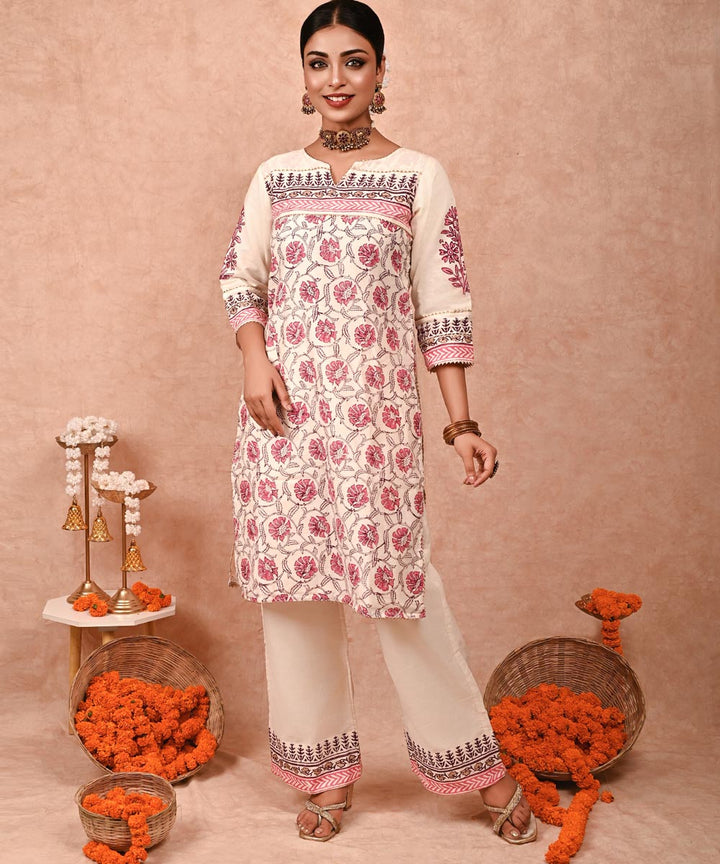 Zainab chanderi silk kurta-set of 2