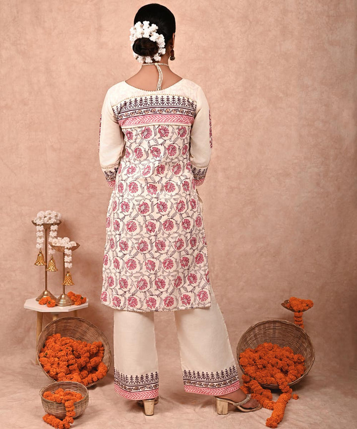 Zainab chanderi silk kurta-set of 2