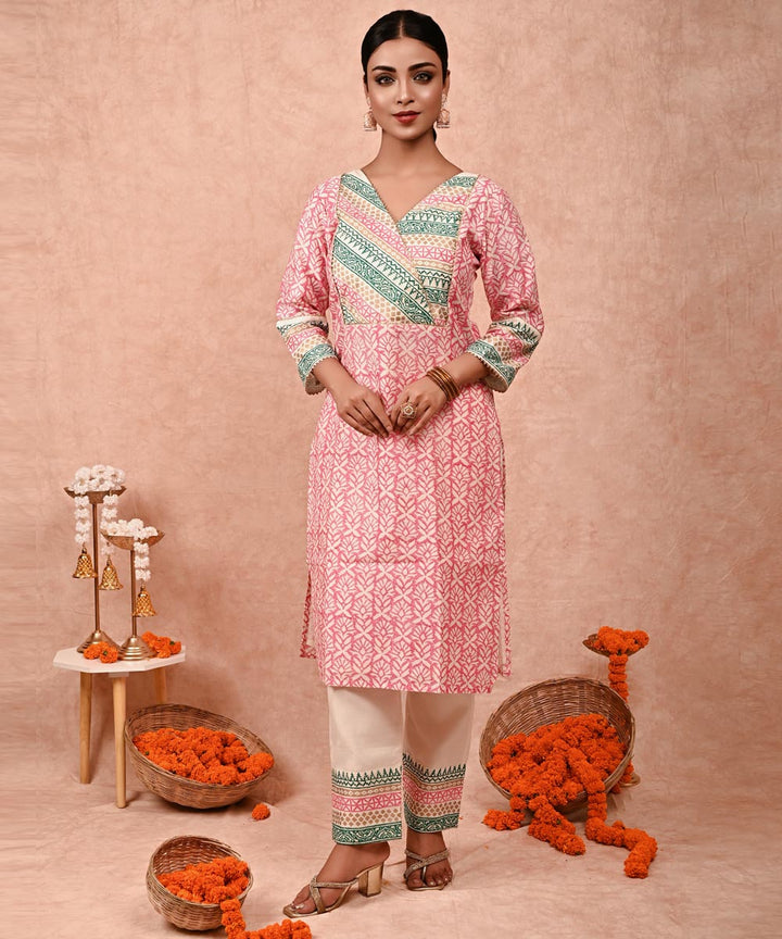 Aisha chanderi silk kurta-set of 2