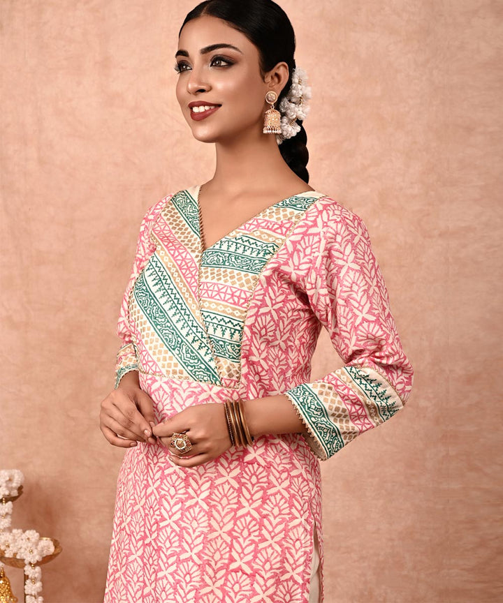 Aisha chanderi silk kurta-set of 2