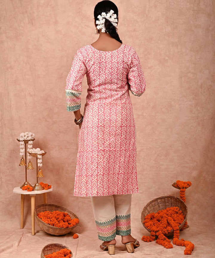 Aisha chanderi silk kurta-set of 2