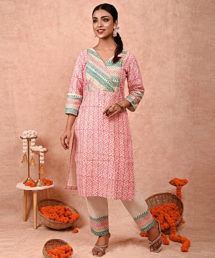 Aisha chanderi silk kurta-set of 2