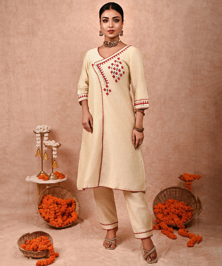 Ahilya cotton silk kurta-set of 2