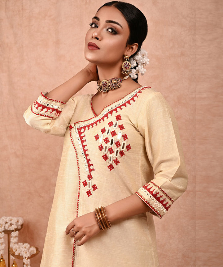 Ahilya cotton silk kurta-set of 2