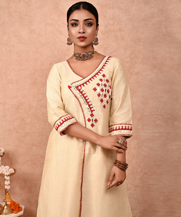 Ahilya cotton silk kurta-set of 2