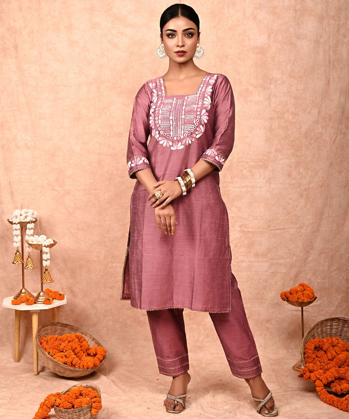 Soha cotton silk kurta-set of 2