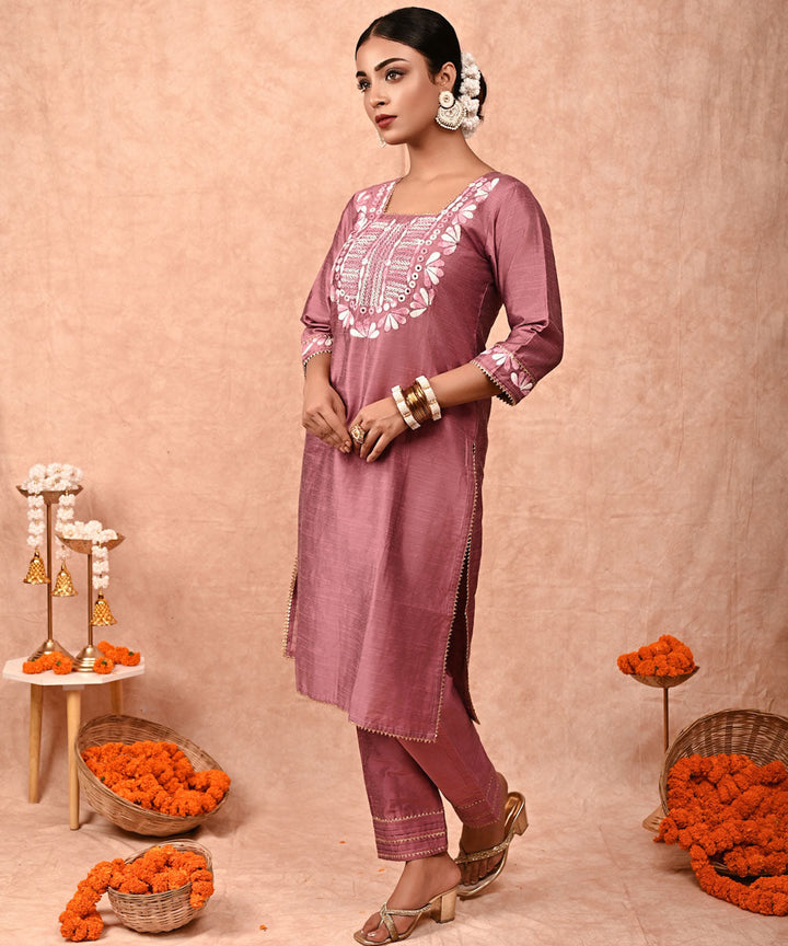 Soha cotton silk kurta-set of 2