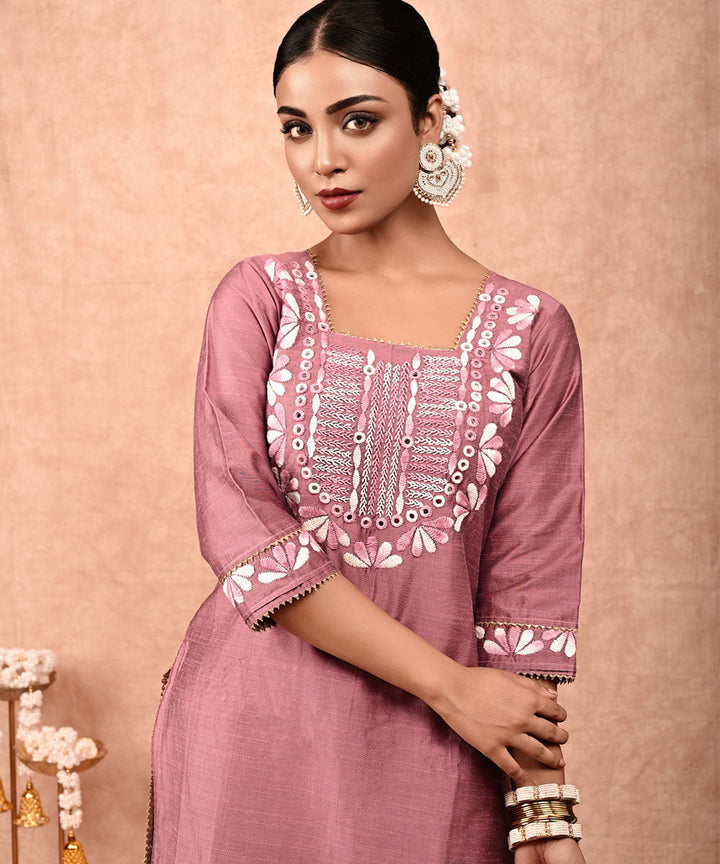 Soha cotton silk kurta-set of 2