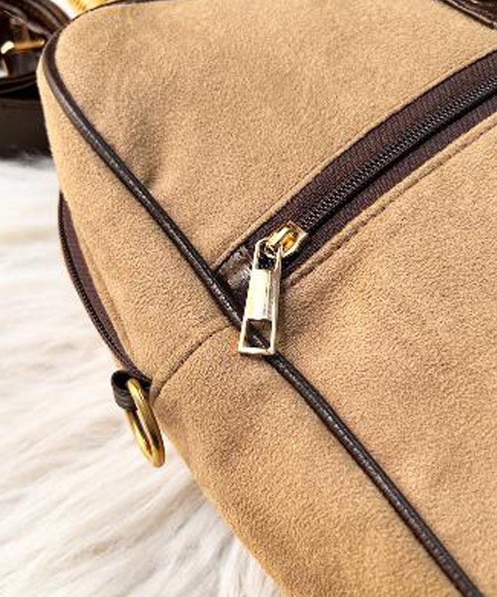 Multicolor hand embroidered kashmiri suede laptop bag