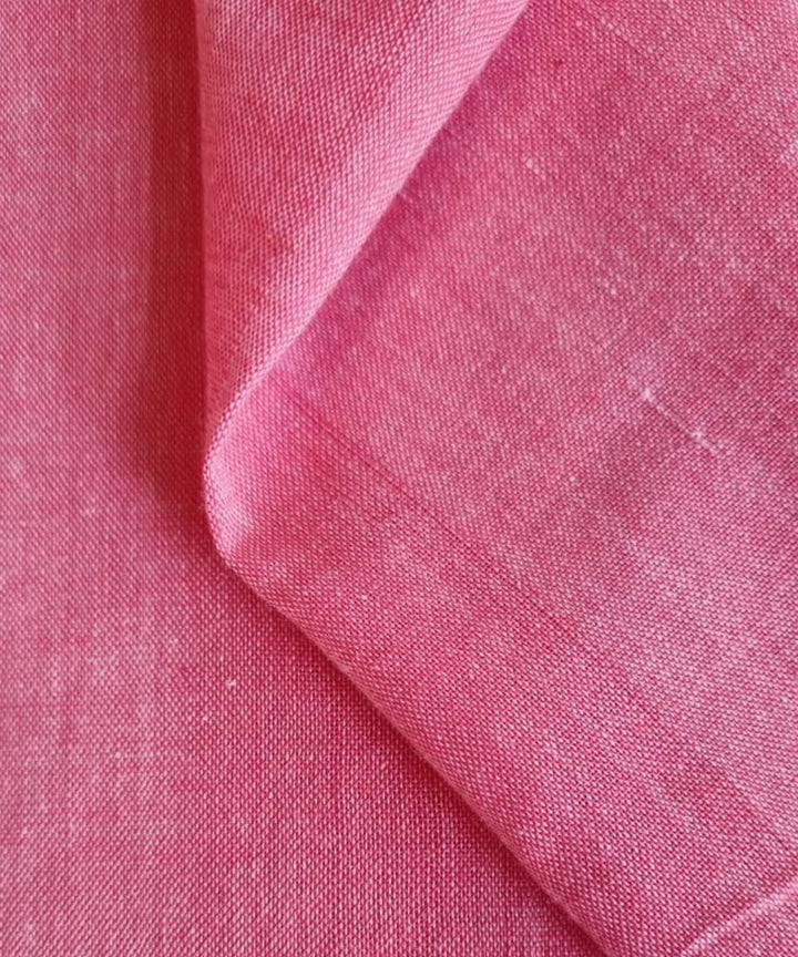 Pink handwoven cotton assam fabric
