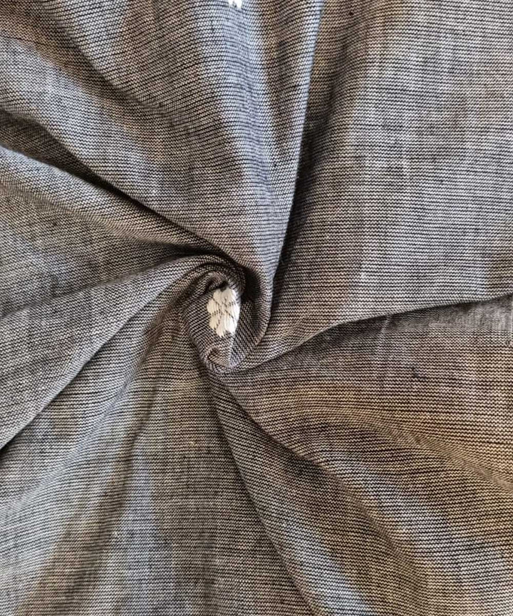Grey with buti handwoven cotton assam fabric