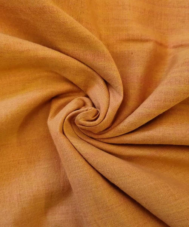 Rust handwoven cotton assam fabric