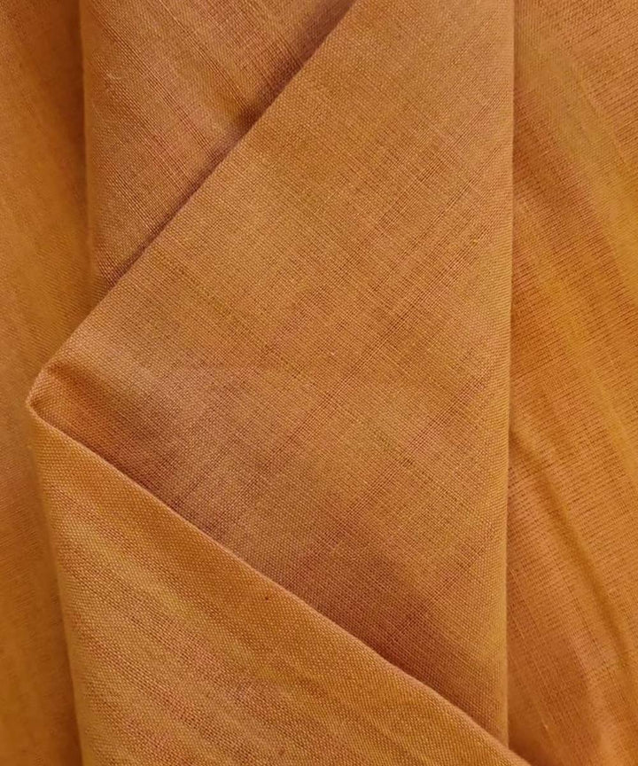 Rust handwoven cotton assam fabric